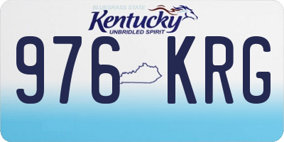 KY license plate 976KRG