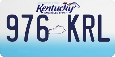 KY license plate 976KRL