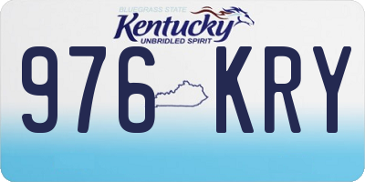 KY license plate 976KRY