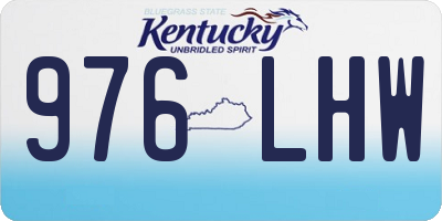 KY license plate 976LHW