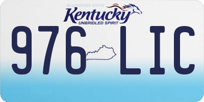 KY license plate 976LIC