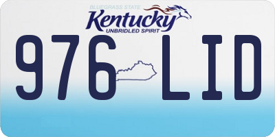 KY license plate 976LID