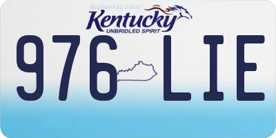 KY license plate 976LIE