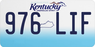 KY license plate 976LIF