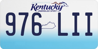 KY license plate 976LII