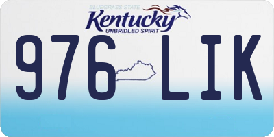KY license plate 976LIK