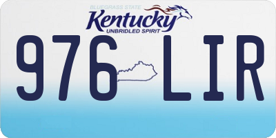 KY license plate 976LIR