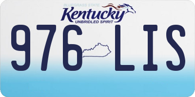 KY license plate 976LIS