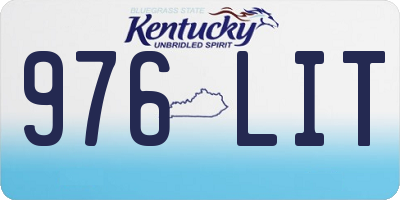 KY license plate 976LIT