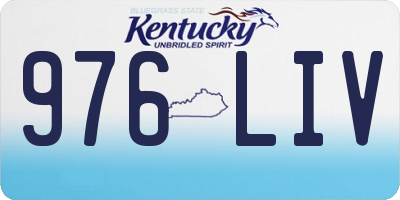 KY license plate 976LIV