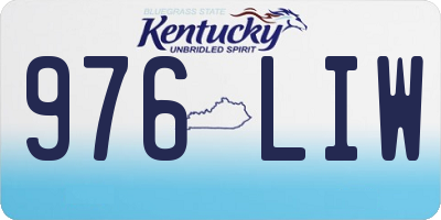 KY license plate 976LIW