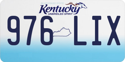KY license plate 976LIX