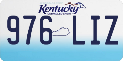 KY license plate 976LIZ