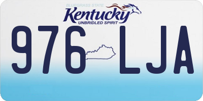 KY license plate 976LJA