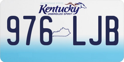 KY license plate 976LJB