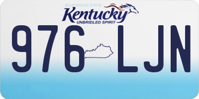 KY license plate 976LJN