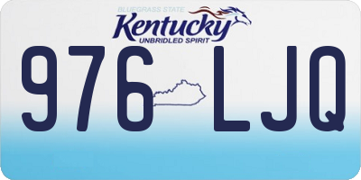 KY license plate 976LJQ