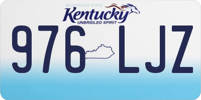 KY license plate 976LJZ