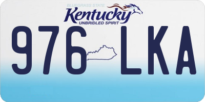 KY license plate 976LKA