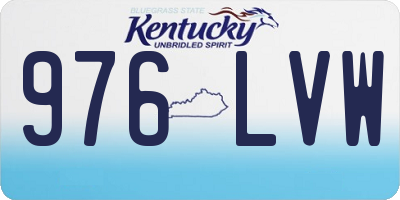 KY license plate 976LVW