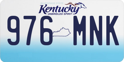 KY license plate 976MNK