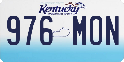KY license plate 976MON