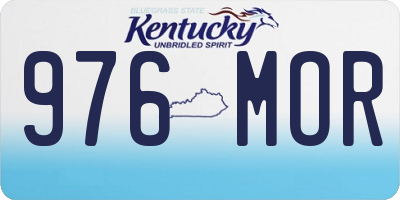 KY license plate 976MOR