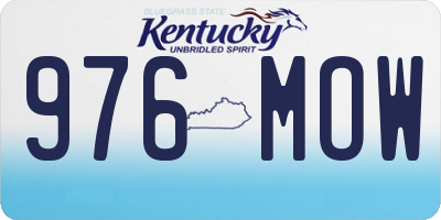 KY license plate 976MOW
