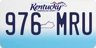 KY license plate 976MRU
