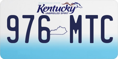 KY license plate 976MTC