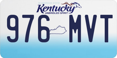 KY license plate 976MVT