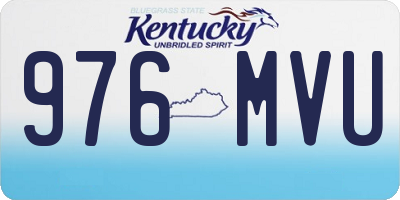 KY license plate 976MVU