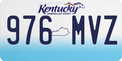 KY license plate 976MVZ