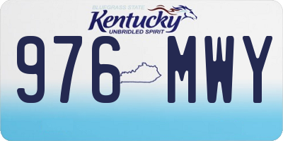 KY license plate 976MWY
