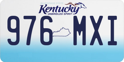 KY license plate 976MXI