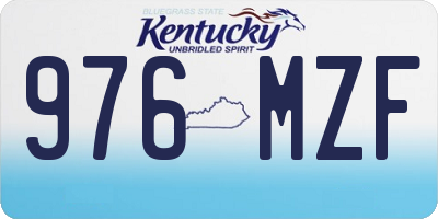 KY license plate 976MZF