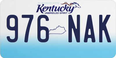 KY license plate 976NAK