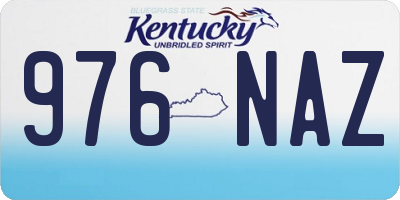 KY license plate 976NAZ