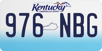 KY license plate 976NBG