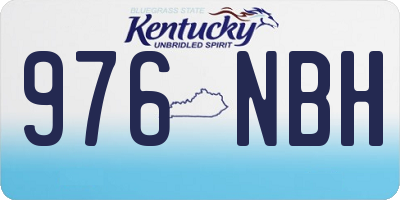KY license plate 976NBH