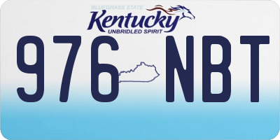 KY license plate 976NBT