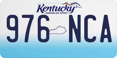 KY license plate 976NCA
