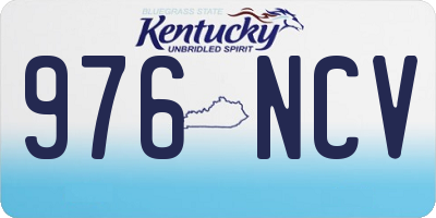 KY license plate 976NCV