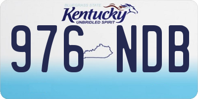 KY license plate 976NDB