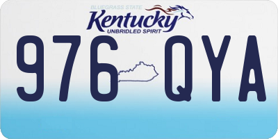 KY license plate 976QYA