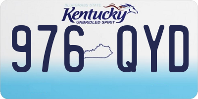 KY license plate 976QYD
