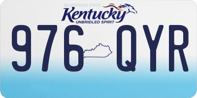 KY license plate 976QYR