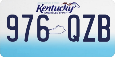 KY license plate 976QZB