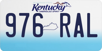 KY license plate 976RAL