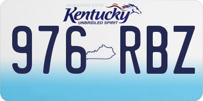 KY license plate 976RBZ